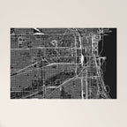 Chicago Black Map Welcome Mat Gallery Image 1