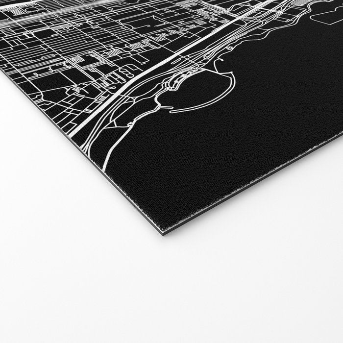 Chicago Black Map Welcome Mat Gallery Image 2