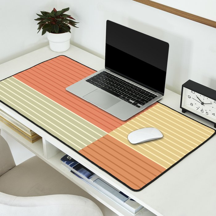 Color Block Line Abstract XLVII Desk Mat Gallery Image 2