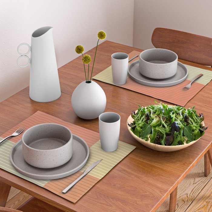 Color Block Line Abstract XLVII Placemat Gallery Image 2