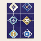 Talavera Mexican Tile - Navy & Bronze Palette Notebook Gallery Image 4