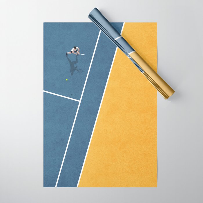 Tennis Player Wrapping Paper Gallery Image 1