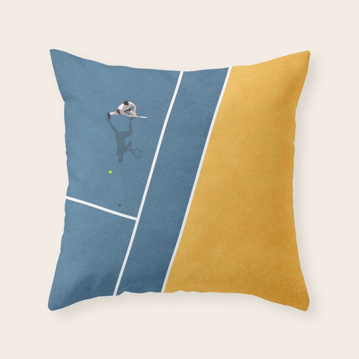 Tennis Player Throw Pillow Gallery Image 6