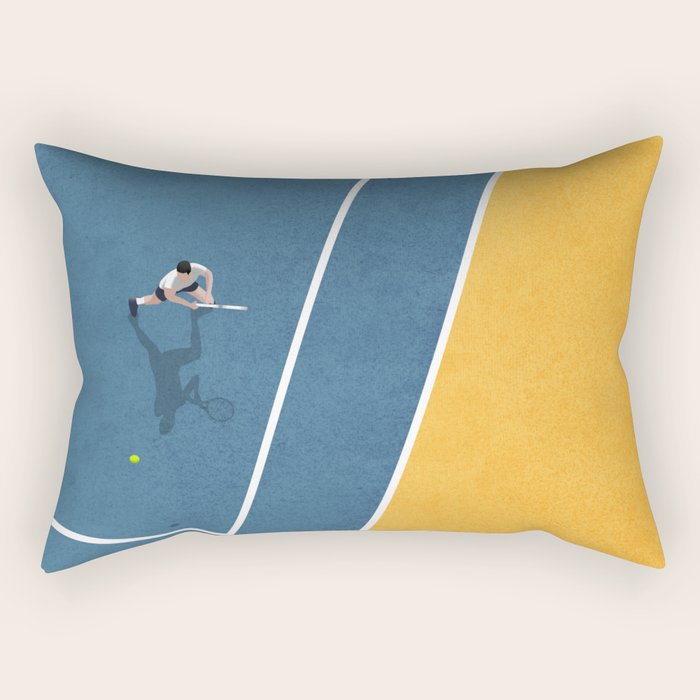 Tennis Player Rectangular Pillow Gallery Image 2