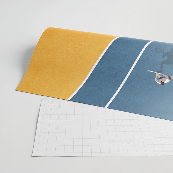 Tennis Player Wrapping Paper Gallery Image 2