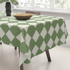 Diamond Pattern Abstract - Green Tablecloth Gallery Image 3