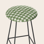 Diamond Pattern Abstract - Green Stool Gallery Image 2