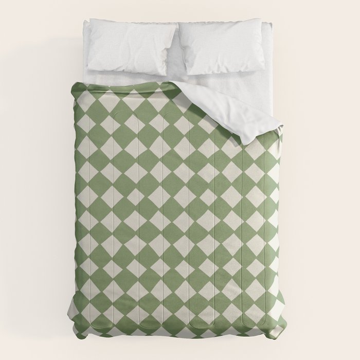 Diamond Pattern Abstract - Green Comforter Gallery Image 6
