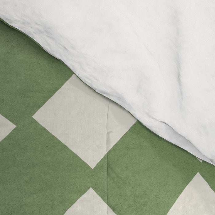 Diamond Pattern Abstract - Green Comforter Gallery Image 4