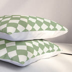 Diamond Pattern Abstract - Green Pillow Sham Gallery Image 3