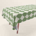 Diamond Pattern Abstract - Green Tablecloth Gallery Image 1