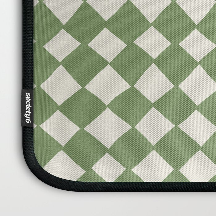 Diamond Pattern Abstract - Green Laptop Sleeve Gallery Image 3