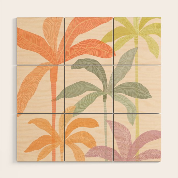 Tropical Palm Grove Wood Wall Art Gallery Image 1