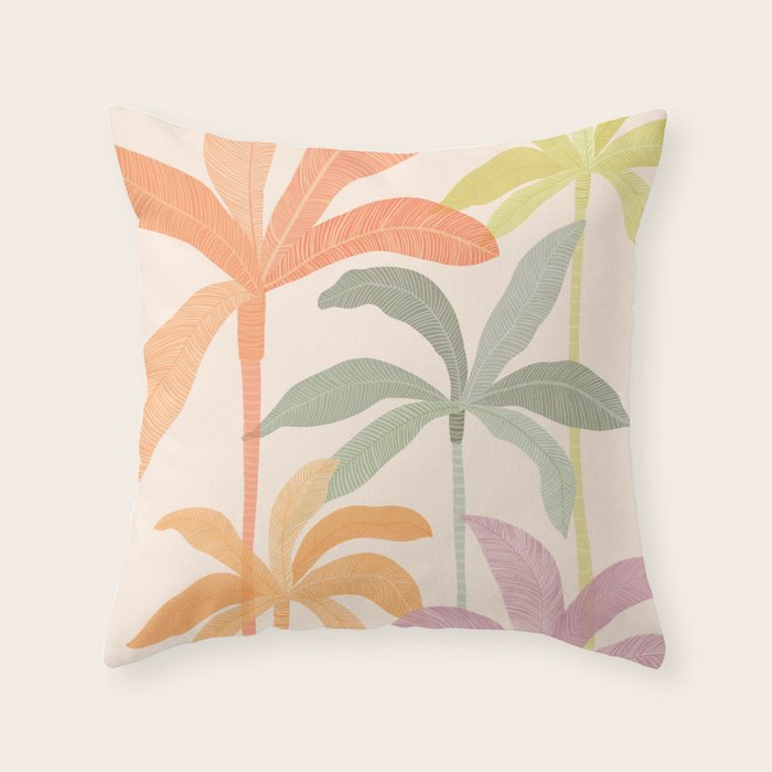 Tropical Palm Grove Throw Pillow Gallery Image 6