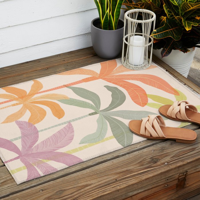 Tropical Palm Grove Outdoor Rug Gallery Image 2