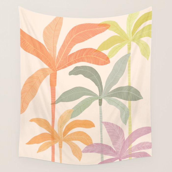 Tropical Palm Grove Wall Tapestry Gallery Image 4