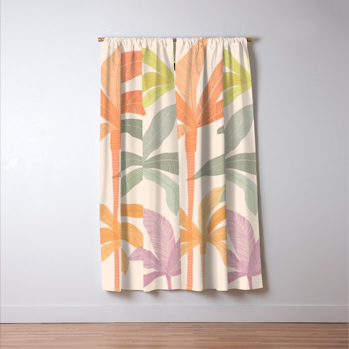 Tropical Palm Grove Window Curtain Gallery Image 3