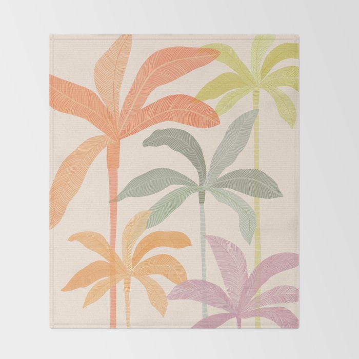 Tropical Palm Grove Throw Blanket Gallery Image 2