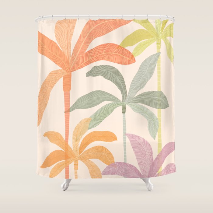 Tropical Palm Grove Shower Curtain Gallery Image 1