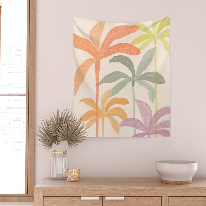 Tropical Palm Grove Wall Tapestry Gallery Image 2
