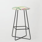 Abstract Tennis Net Pattern in Cream Stool Gallery Image 1