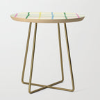 Abstract Tennis Net Pattern in Cream Side Table Gallery Image 1