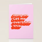 Let Me Overthink This - Anxiety Typography Stationery Card Gallery Image 2