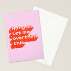 Let Me Overthink This - Anxiety Typography Stationery Card Gallery Image 2