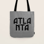 Atlanta City Text Pattern USA Tote Bag Gallery Image 1