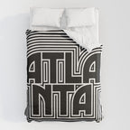 Atlanta City Text Pattern USA Duvet Cover Gallery Image 6