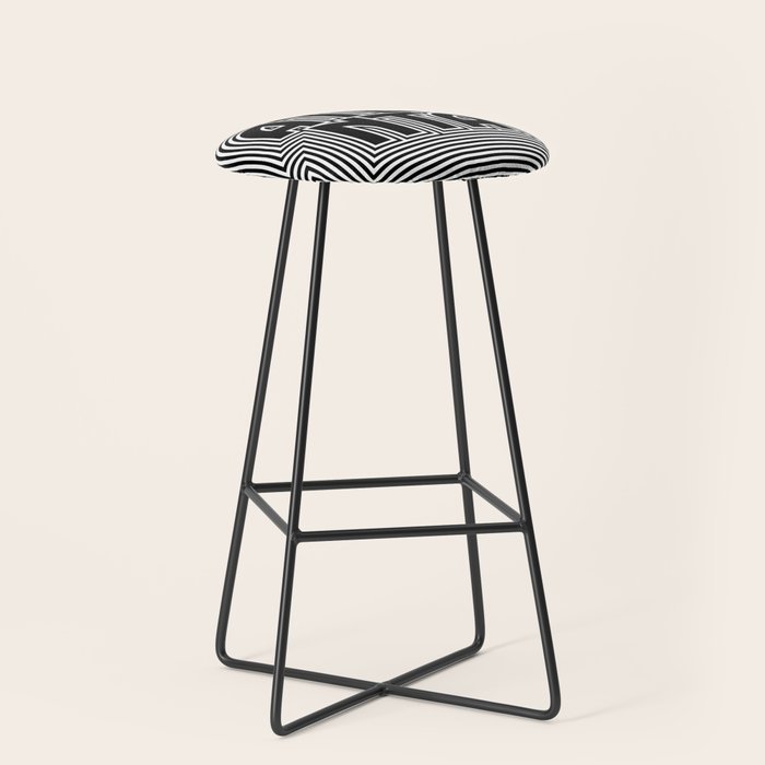Atlanta City Text Pattern USA Stool Gallery Image 1