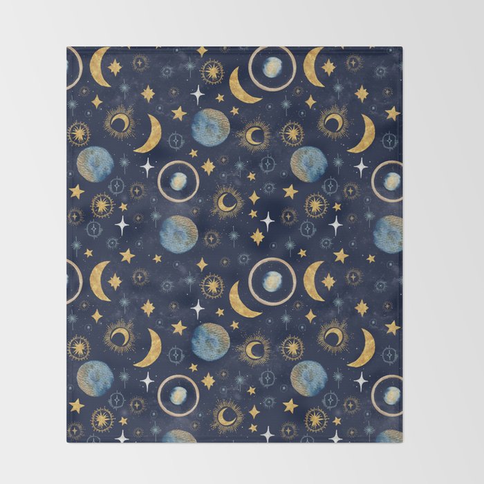 Starry night sky ABS 1 Throw Blanket Gallery Image 2