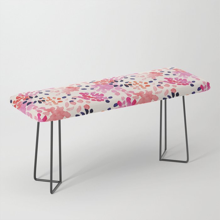 Flower abstract, watercolor floral pattern Bench Gallery Image 1