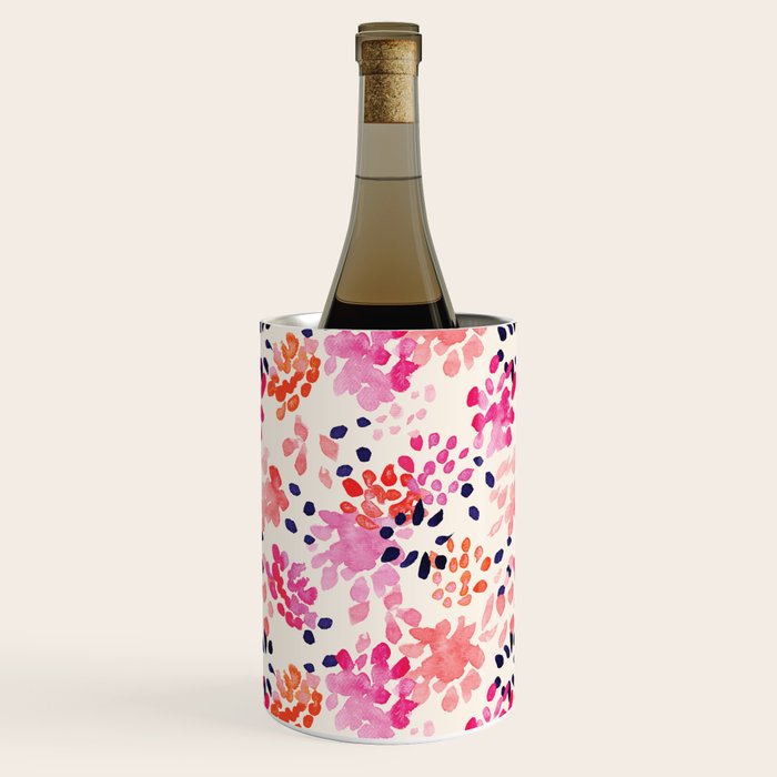 Flower abstract, watercolor floral pattern Wine Chiller Gallery Image 1