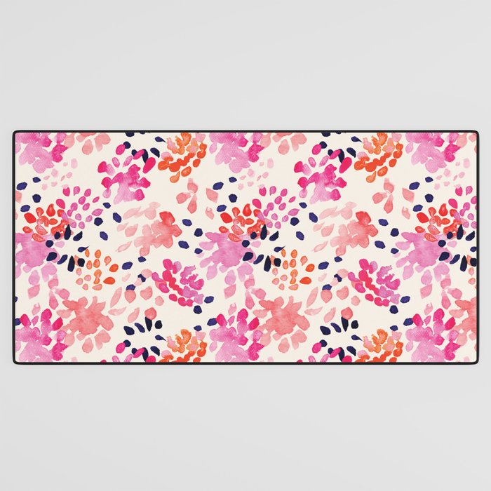 Flower abstract, watercolor floral pattern Desk Mat Gallery Image 3
