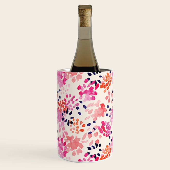 Flower abstract, watercolor floral pattern Wine Chiller Gallery Image 2