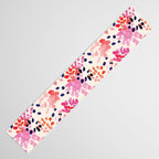Flower abstract, watercolor floral pattern Table Runner Gallery Image 3