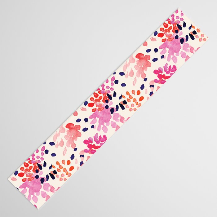 Flower abstract, watercolor floral pattern Table Runner Gallery Image 3