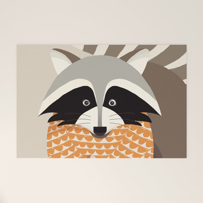 Whimsical Raccoon Welcome Mat Gallery Image 1