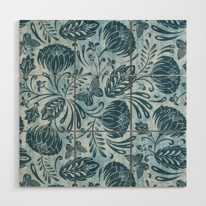 Arabella - Washed Indigo Wood Wall Art Gallery Image 1