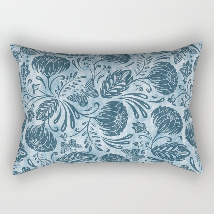 Arabella - Washed Indigo Rectangular Pillow Gallery Image 1