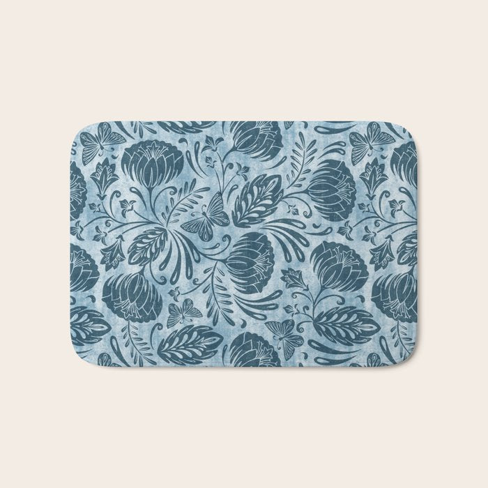 Arabella - Washed Indigo Bath Mat Gallery Image 1