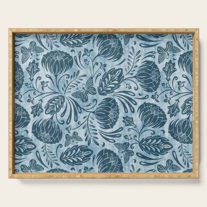 Arabella - Washed Indigo Serving Tray Gallery Image 1