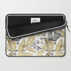 Happy Sloth - Tropical Gold Leaves Laptop Sleeve Gallery Image 2
