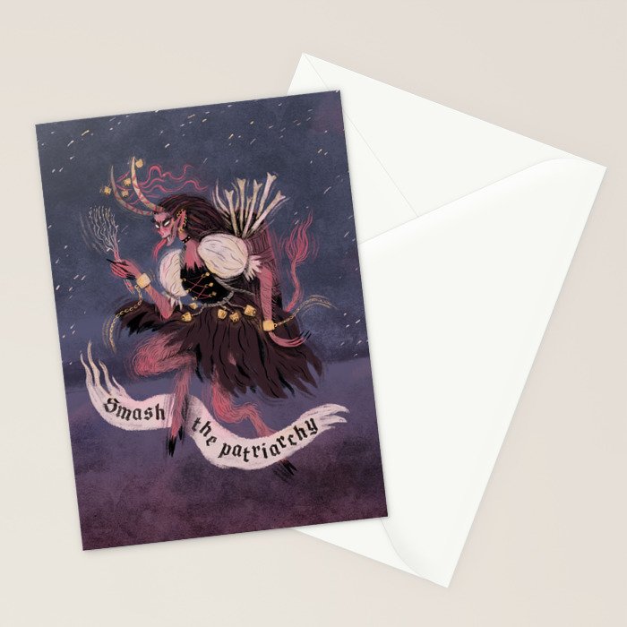 Krampus â Smash the Patriarchy Stationery Card Gallery Image 2