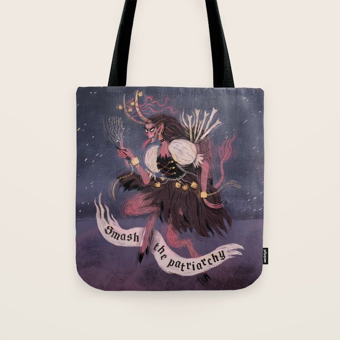 Krampus â Smash the Patriarchy Tote Bag Gallery Image 1