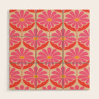 Flower Power - Pink and Red  Wood Wall Art Gallery Image 1