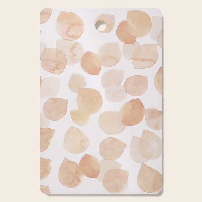 Watercolor polka dots in terracotta_bloomartgallery Cutting Board Gallery Image 1