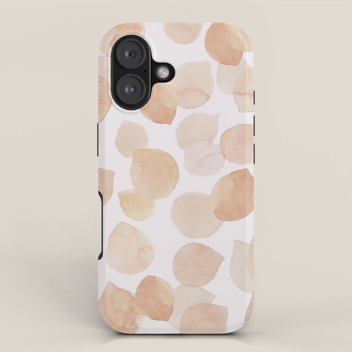Watercolor polka dots in terracotta_bloomartgallery iPhone Case Gallery Image 1