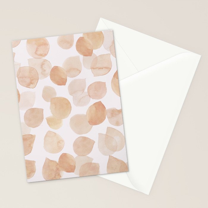 Watercolor polka dots in terracotta_bloomartgallery Stationery Card Gallery Image 2